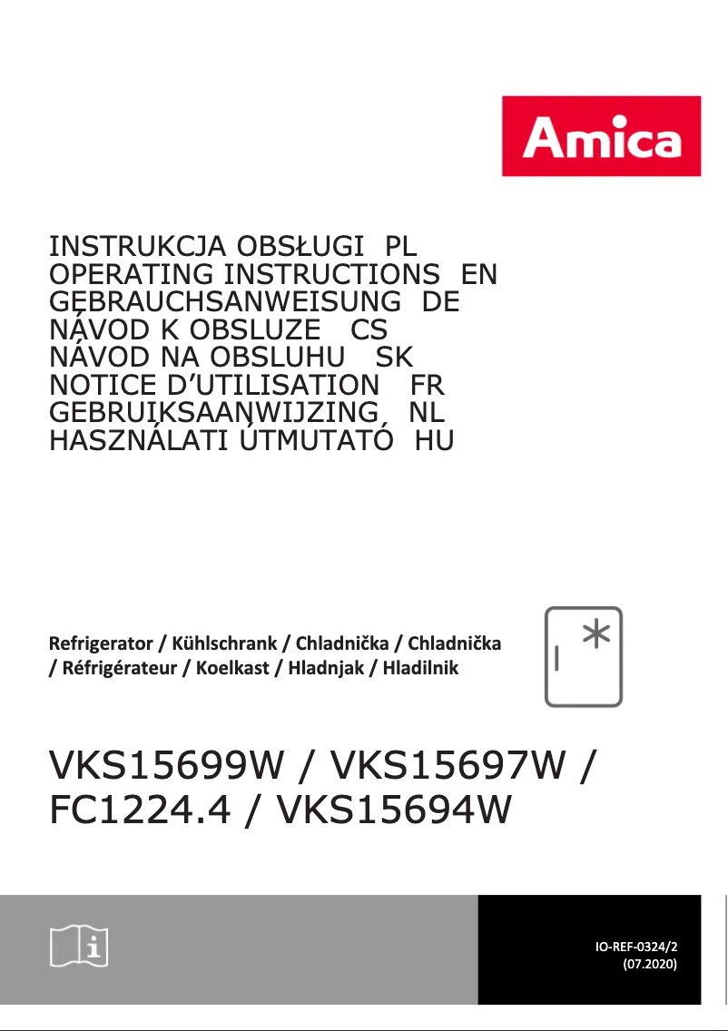 Página 1 del manual Etiqueta energética Amica FC1224.4