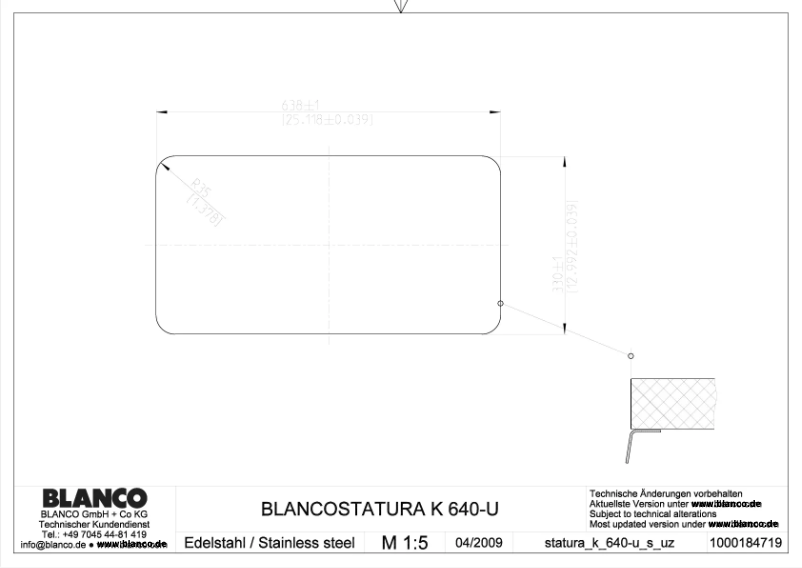 Imagen de la primera página del manual del dispositivo STATURA K 640-U
