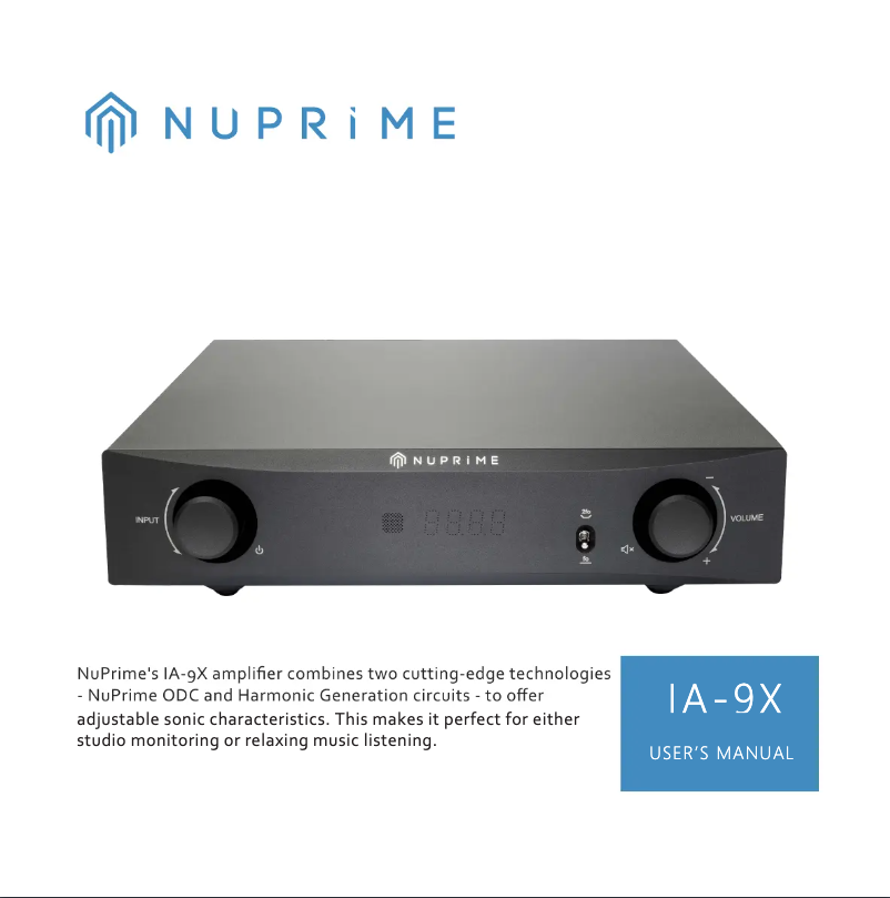Página nº 1 - Manual de usuario NuPrime IA-9X