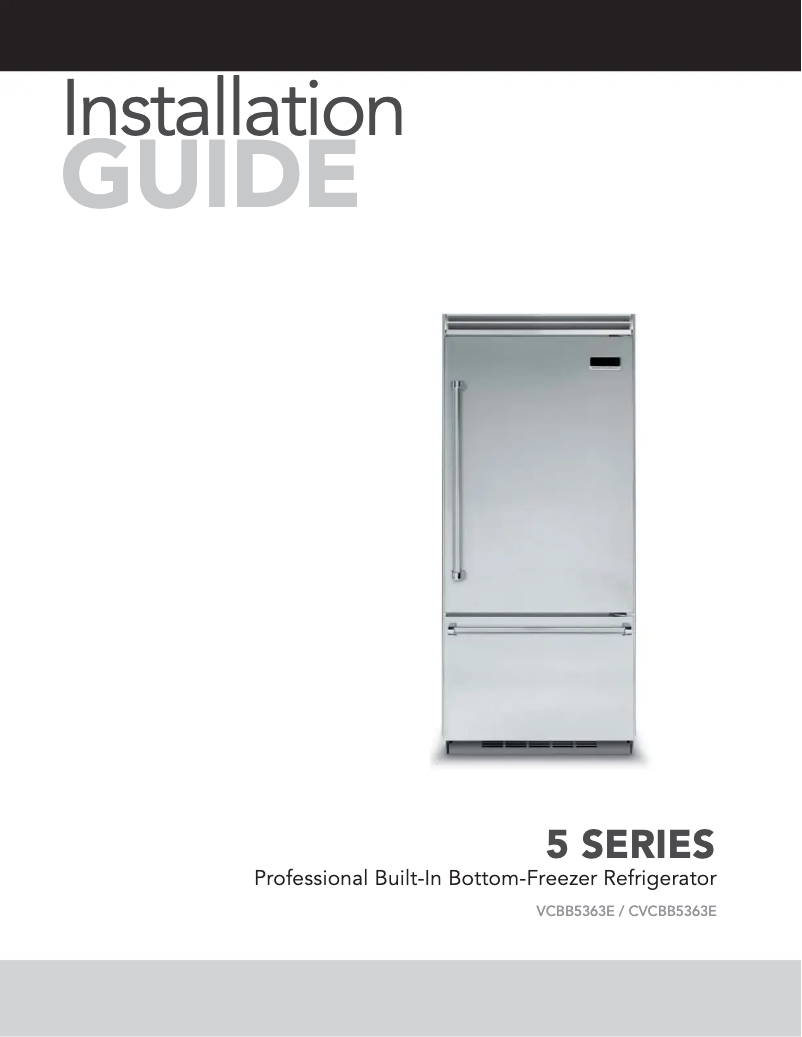 Página 1 del manual Guía de inicio rápido Viking VCBB5363ERSS