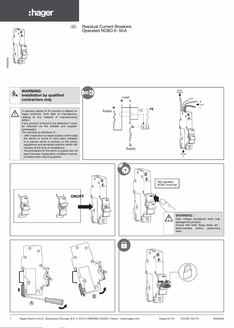 Imagen de la primera página del manual del dispositivo ADD216B