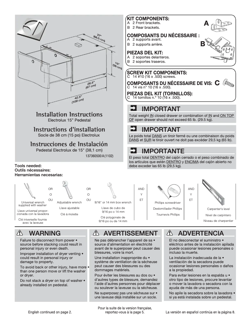 Imagen de la primera página del manual del dispositivo EPWD157S