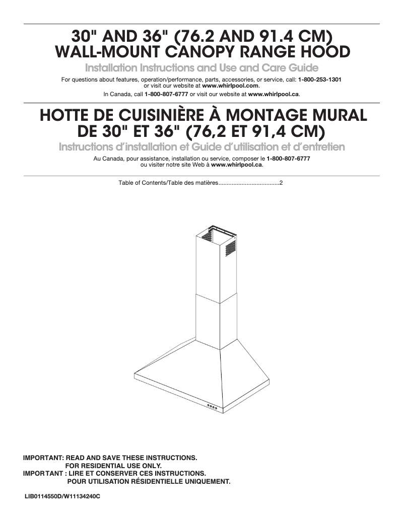 Imagen de la primera página del manual del dispositivo WVW53UC6HV