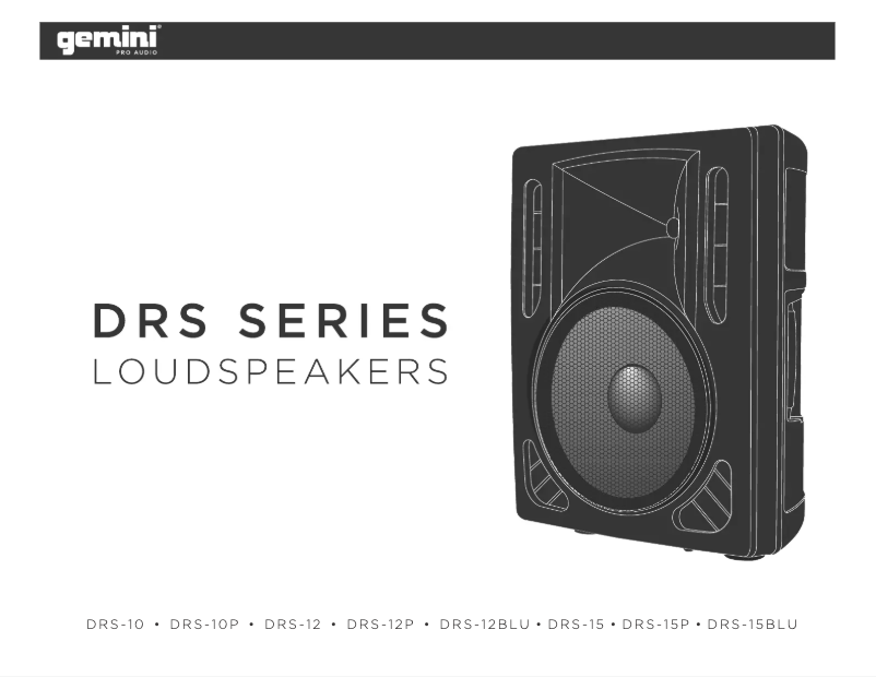 Imagen de la primera página del manual del dispositivo DRS-12BLU