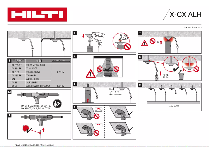 Página nº 1 - Manual de usuario Hilti X-CX ALH GA