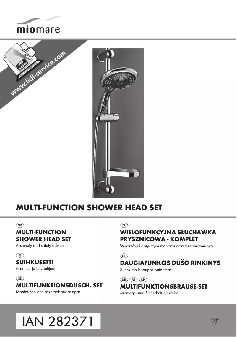 Imagen de la primera página del manual del dispositivo IAN 282371