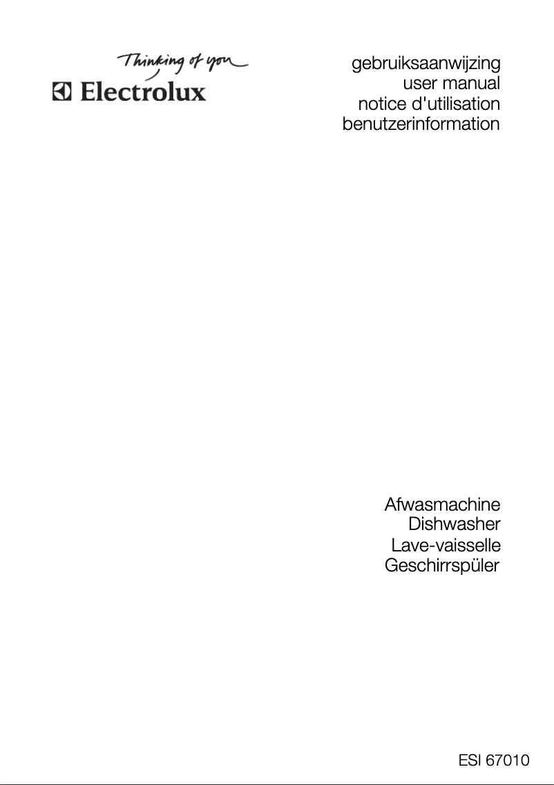 Imagen de la primera página del manual del dispositivo ESI67010X