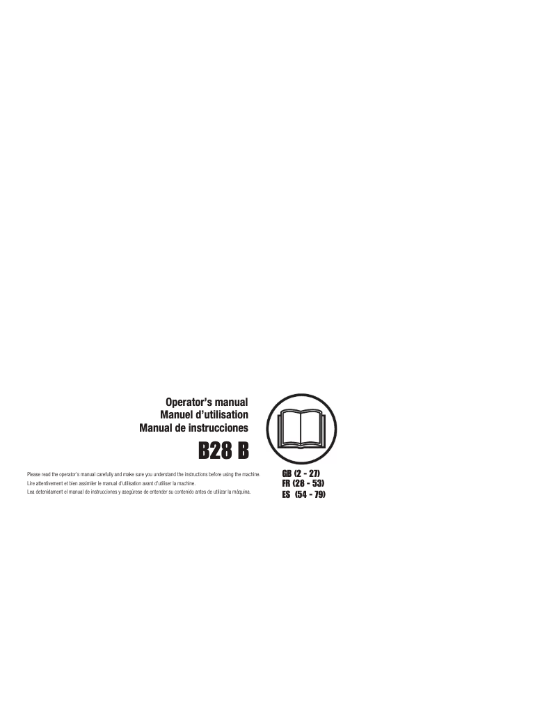 Página 1 del manual Manual de usuario McCulloch B28 B