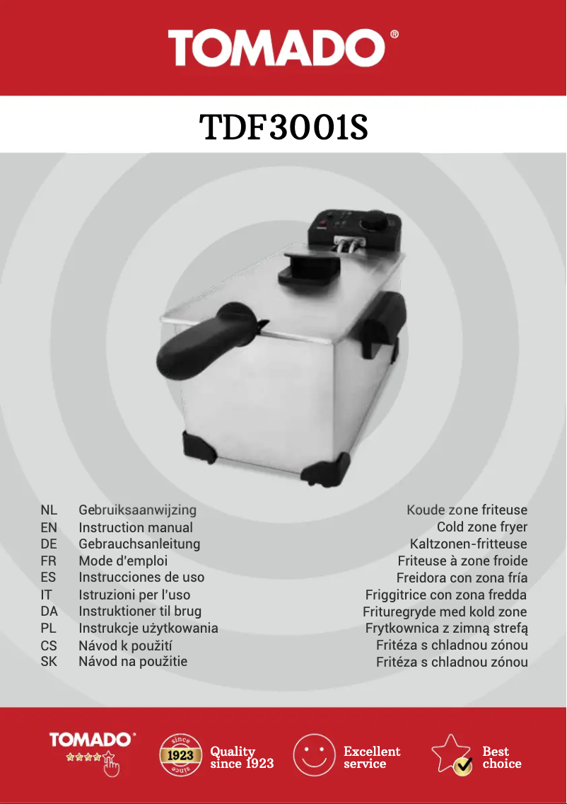 Imagen de la primera página del manual del dispositivo TDF3001S