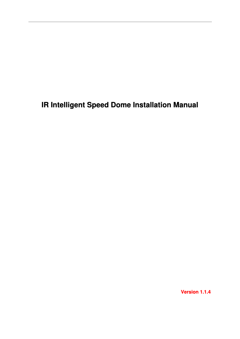 Imagen de la primera página del manual del dispositivo Pro SD6C230U-HNI