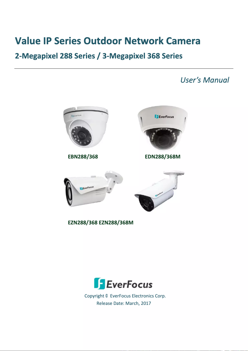 Página 1 del manual Manual de usuario EverFocus EDN368ME