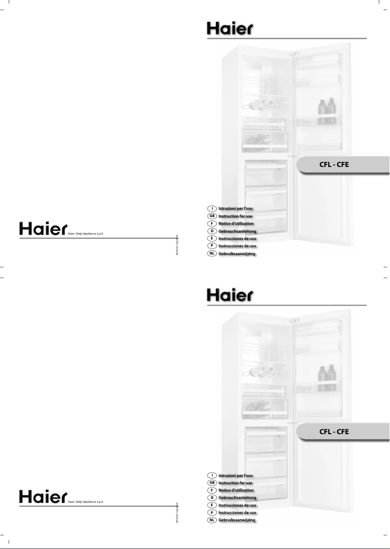 Página 1 del manual Manual de usuario Haier CFE633CW