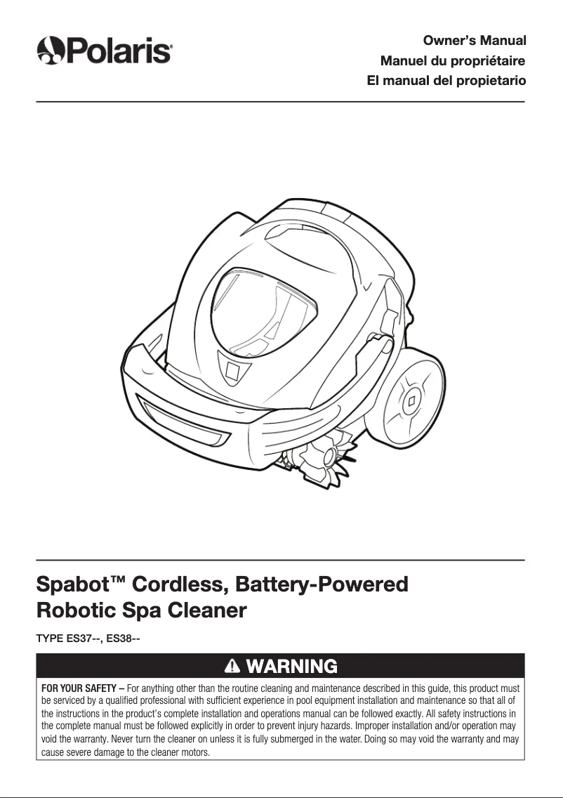 Imagen de la primera página del manual del dispositivo Spabot