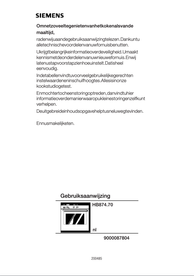 Imagen de la primera página del manual del dispositivo HB874570