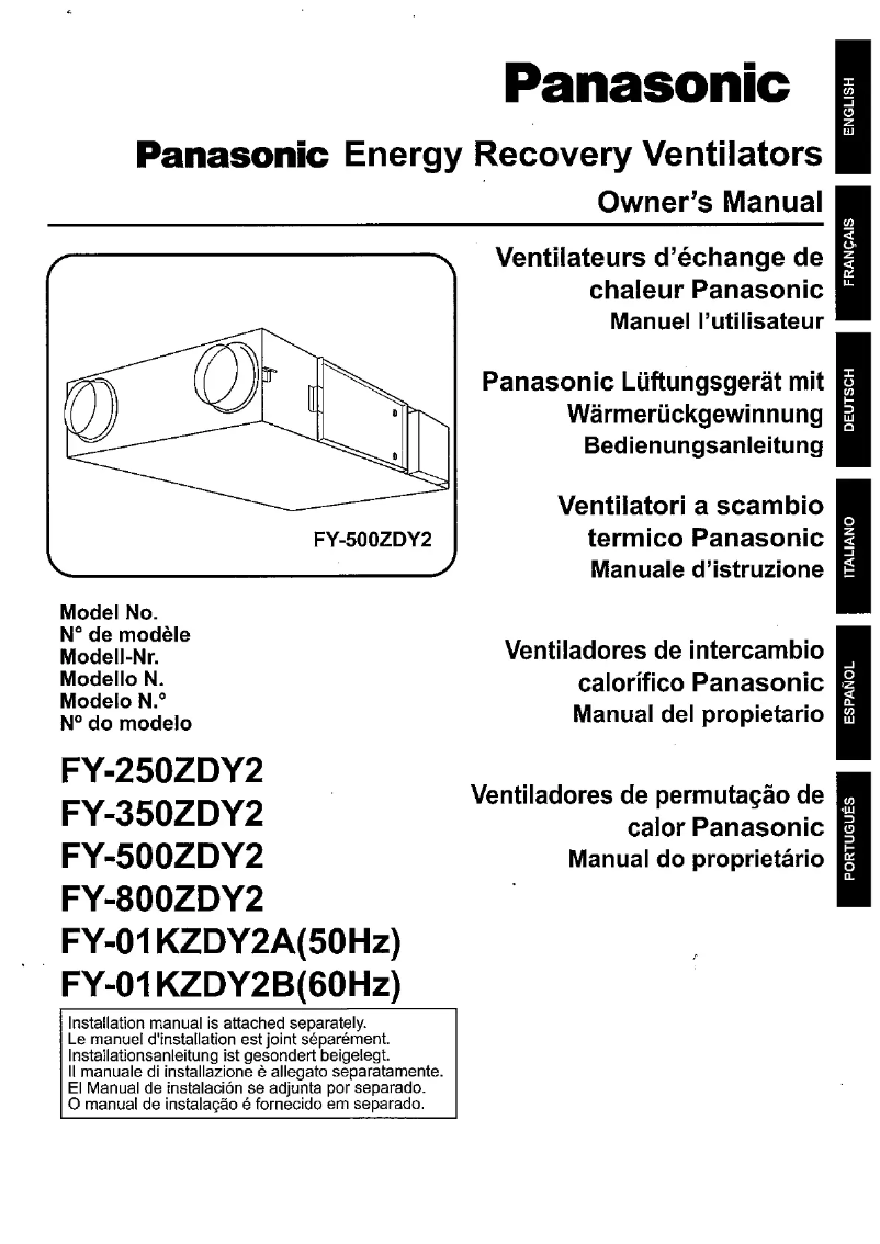 Imagen de la primera página del manual del dispositivo FY-250ZDY2