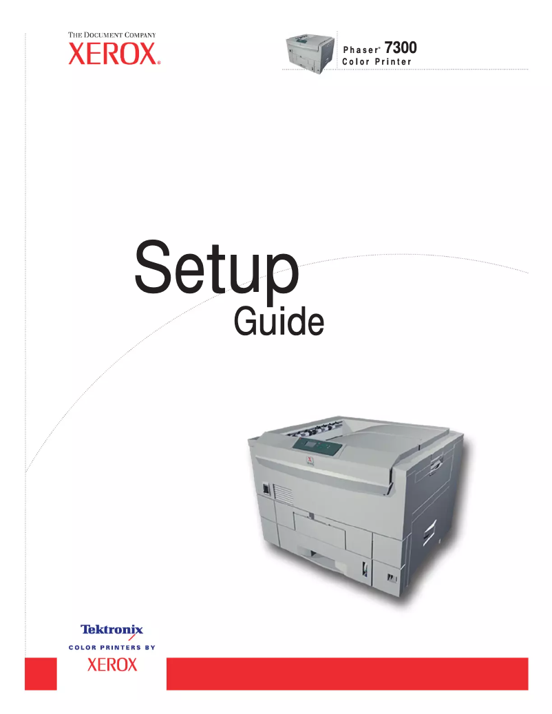 Imagen de la primera página del manual del dispositivo Phaser 7300