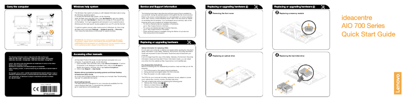 Imagen de la primera página del manual del dispositivo IdeaCentre AIO 700