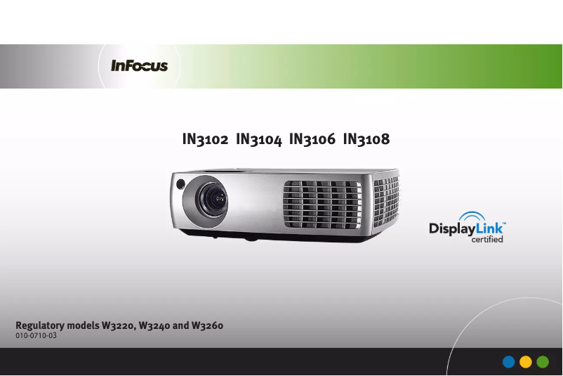 Imagen de la primera página del manual del dispositivo IN3102