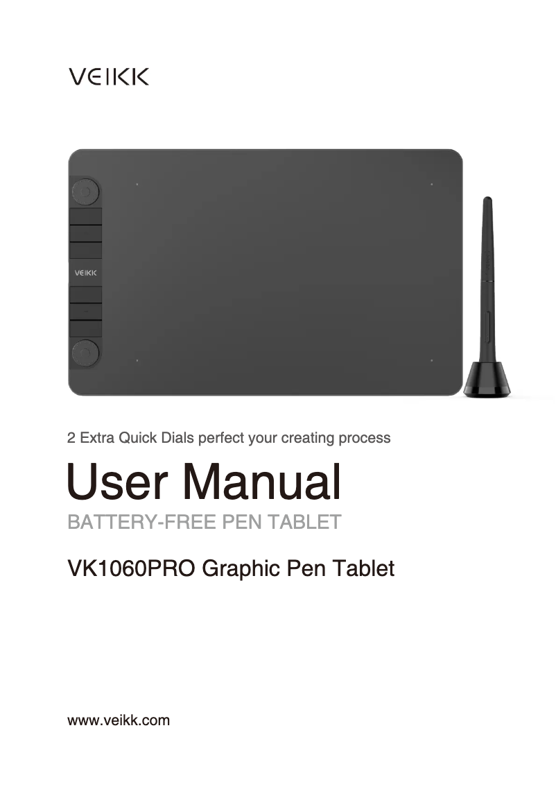 Página 1 del manual Manual de usuario veikk VK1060PRO