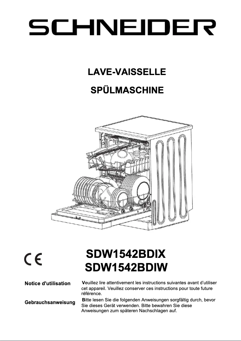 Imagen de la primera página del manual del dispositivo SDW1542BDIW
