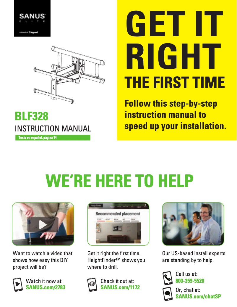 Imagen de la primera página del manual del dispositivo BLF328