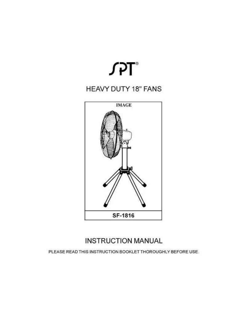 Página 1 del manual Manual de usuario SPT SF-1816