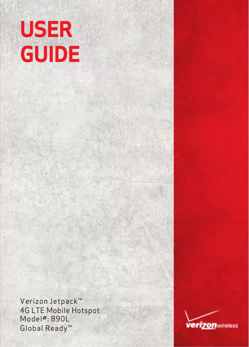 Imagen de la primera página del manual del dispositivo Verizon Jetpack 4G LTE (