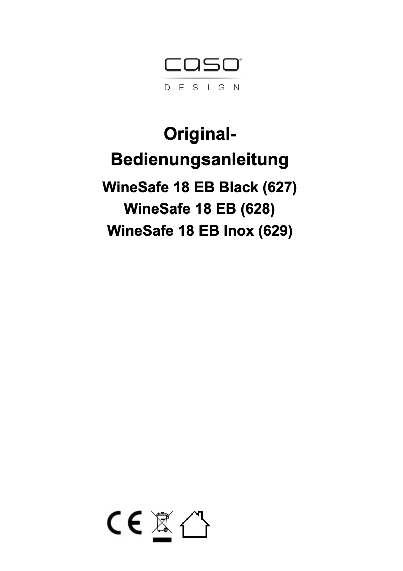 Imagen de la primera página del manual del dispositivo WineSafe 18 EB