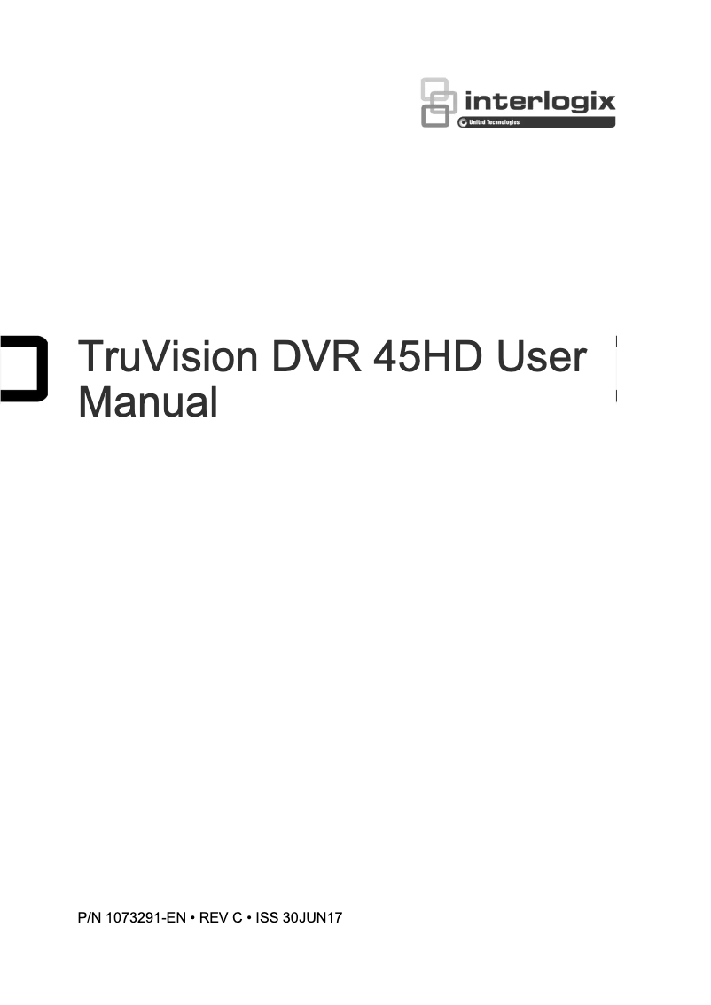 Página 1 del manual Manual de usuario Interlogix TruVision TVR-4516HD