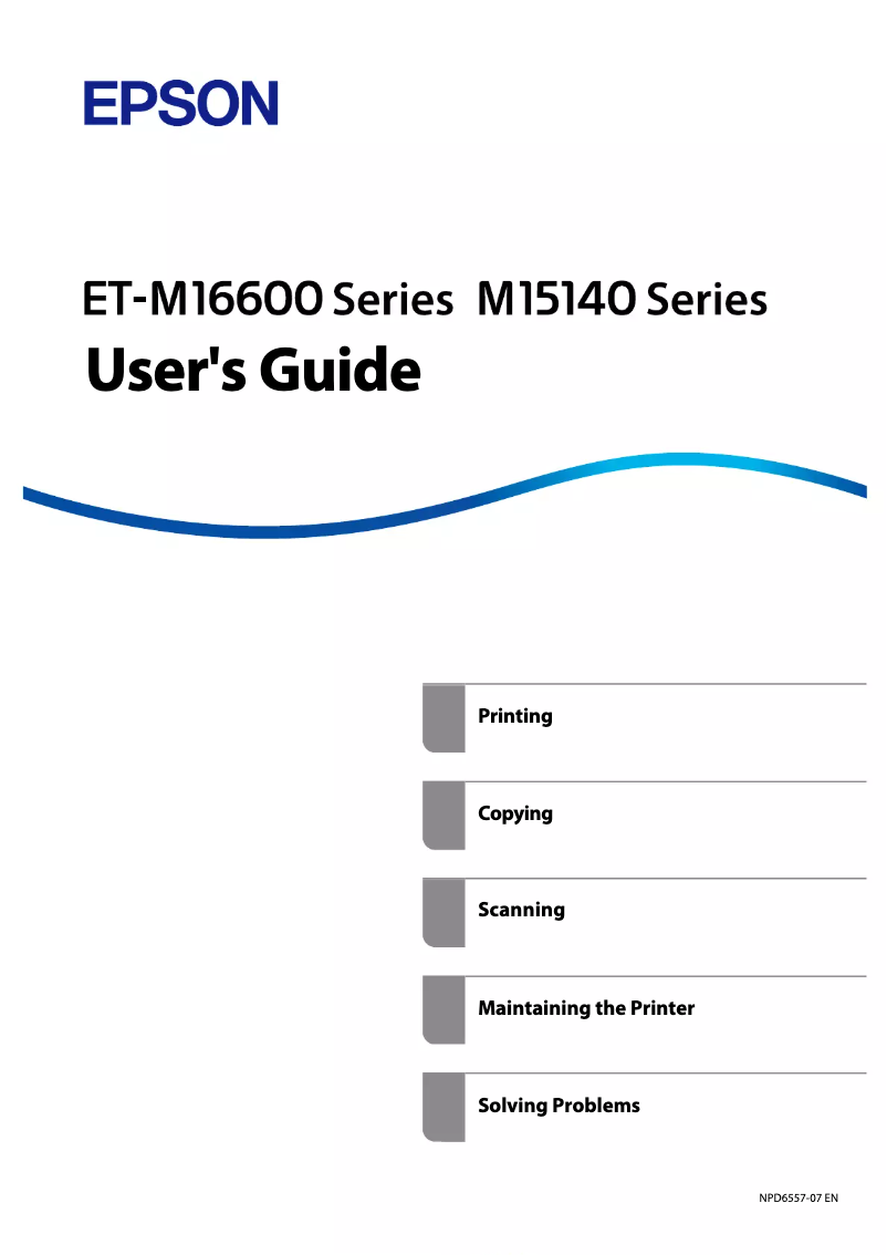 Imagen de la primera página del manual del dispositivo EcoTank M15147