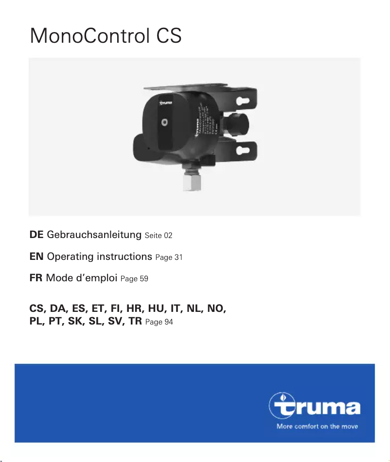 Página nº 1 - Manual de usuario Truma MonoControl CS