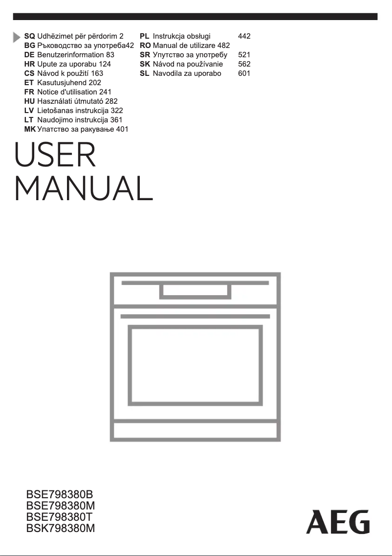 Imagen de la primera página del manual del dispositivo BSE798380T