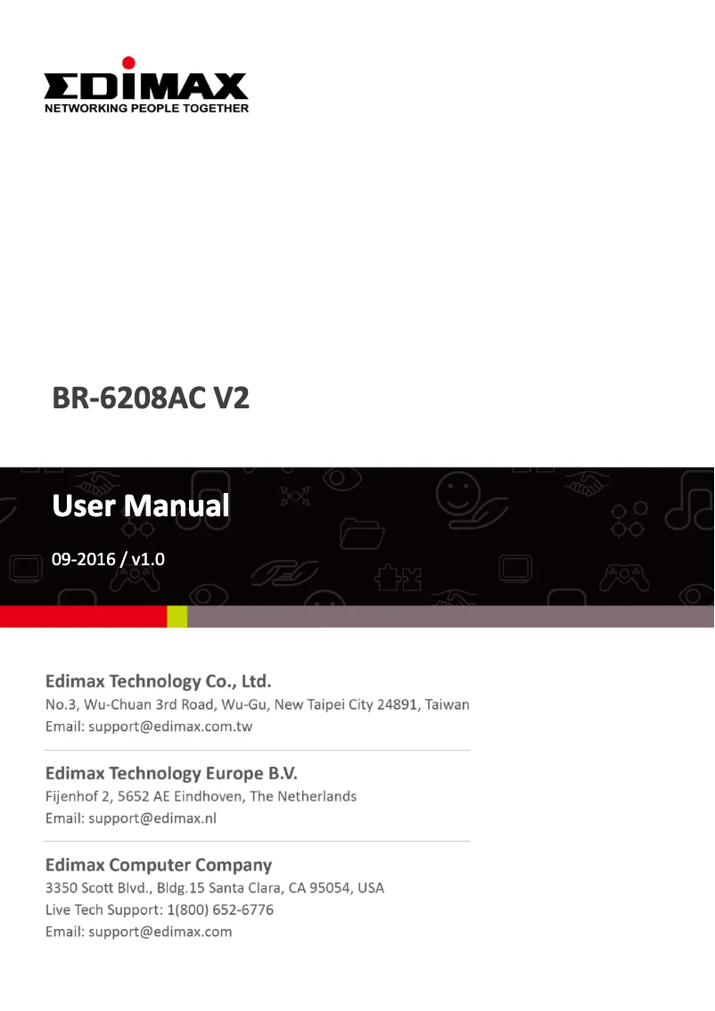 Imagen de la primera página del manual del dispositivo BR-6208AC