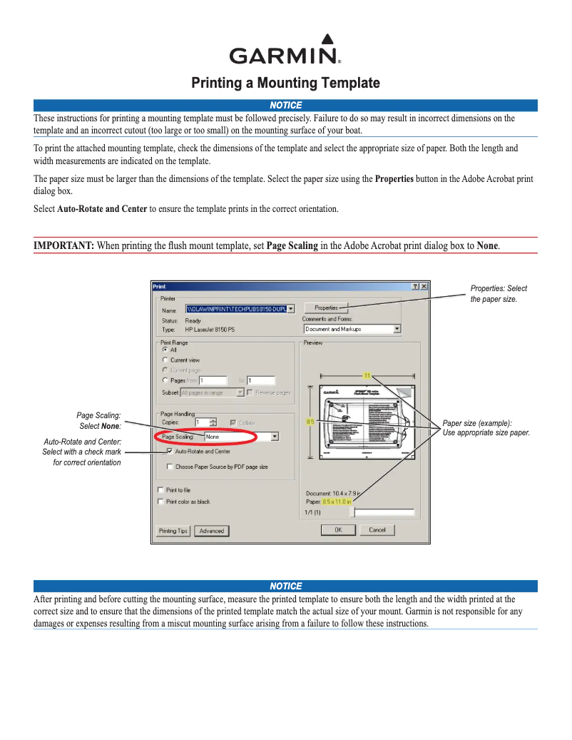 Imagen de la primera página del manual del dispositivo echo 550c