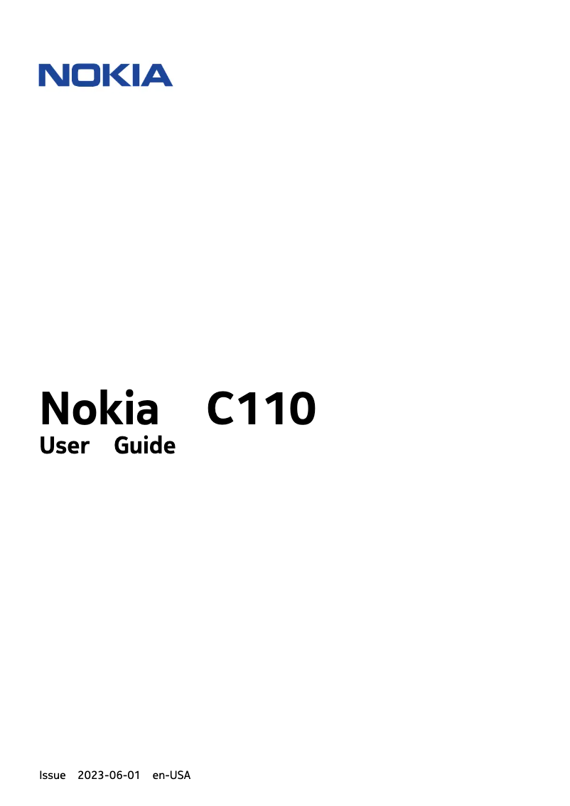 Imagen de la primera página del manual del dispositivo C110