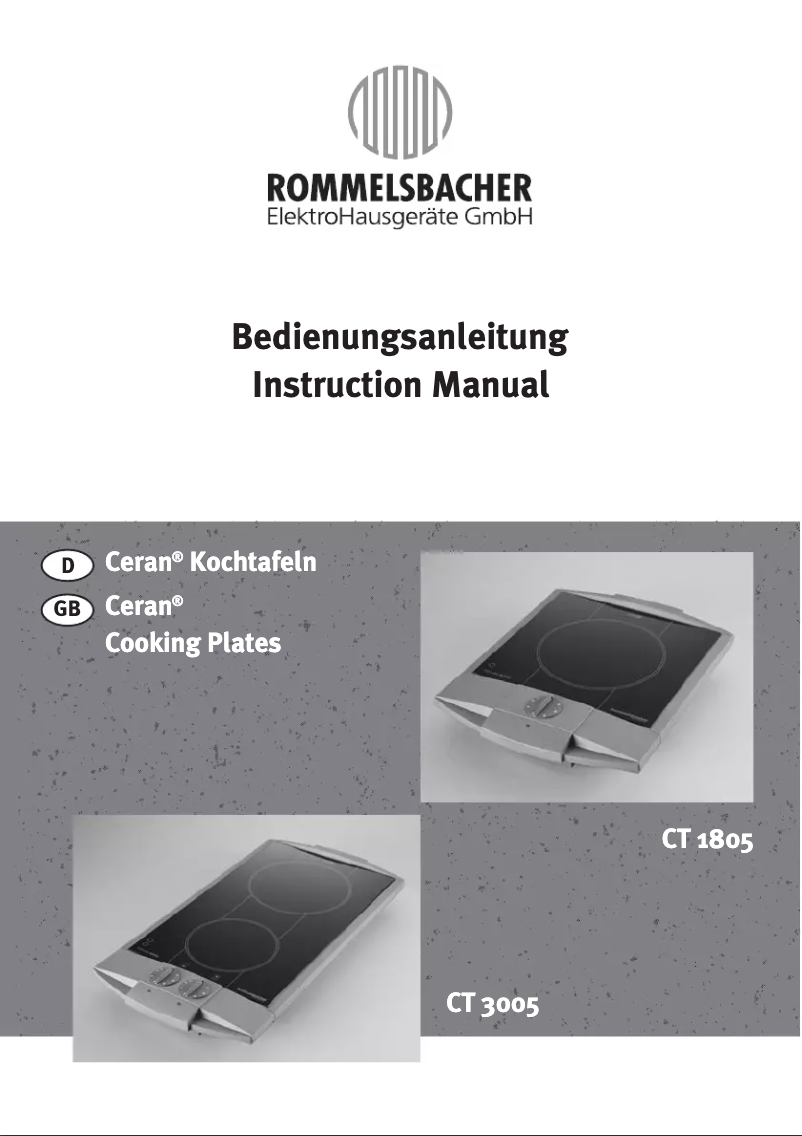 Imagen de la primera página del manual del dispositivo CT 3005