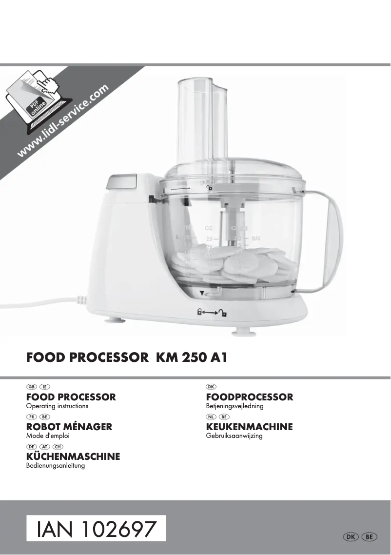 Imagen de la primera página del manual del dispositivo KM 250 A1