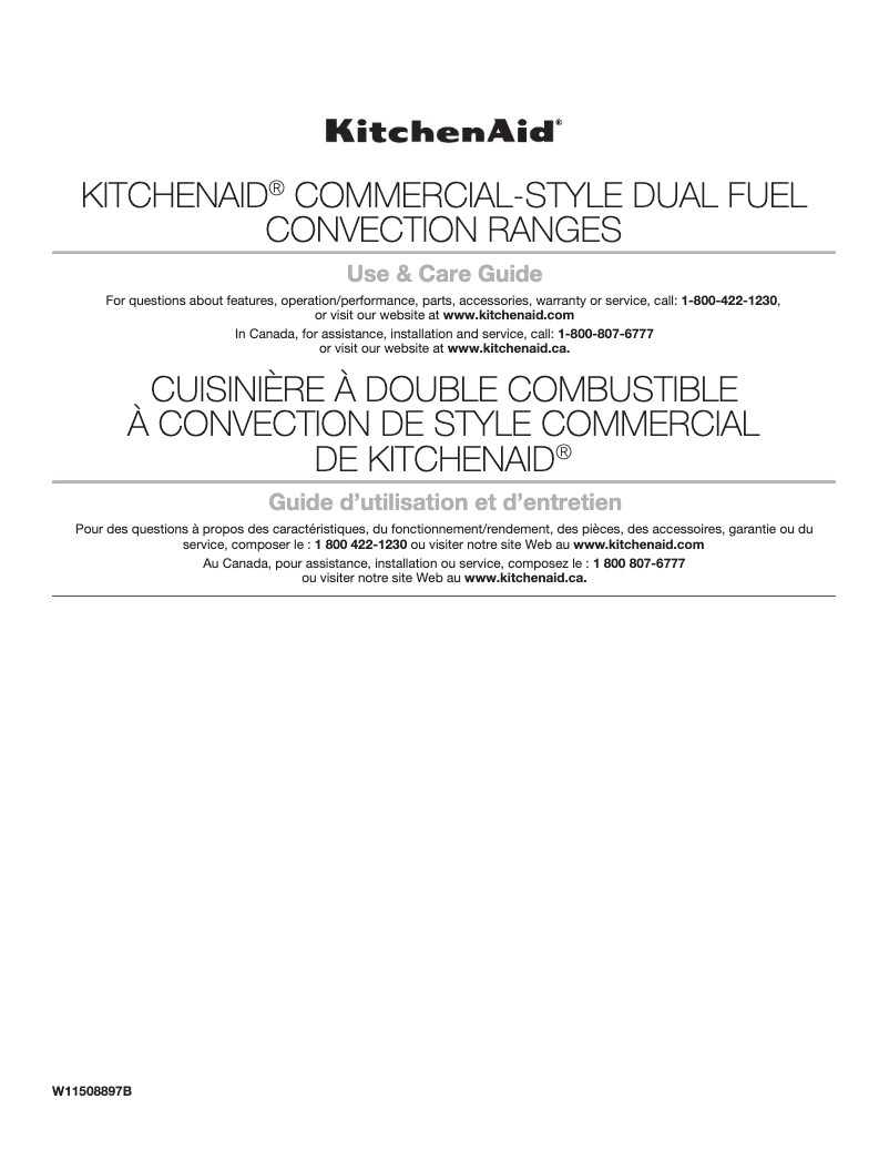 Página nº 1 - Guía de instalación KitchenAid KFDC558JSS