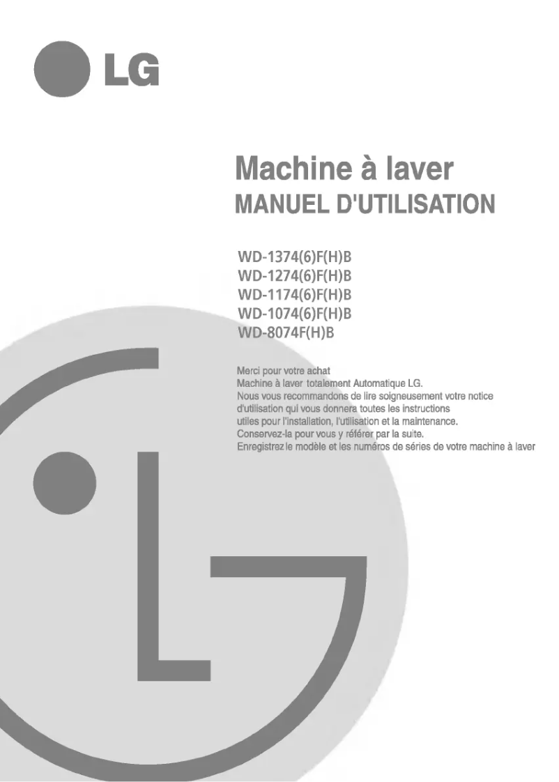 Imagen de la primera página del manual del dispositivo WD-1276FB