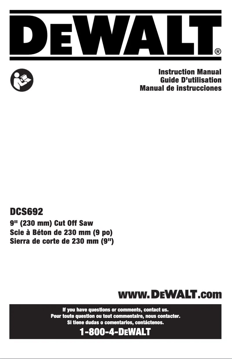Página 1 del manual Manual de usuario DeWalt DCS692