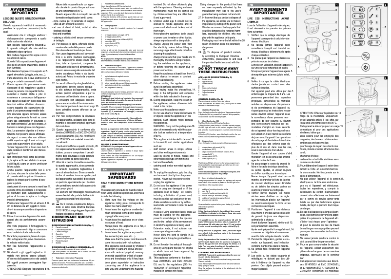 Imagen de la primera página del manual del dispositivo B-cheese 615