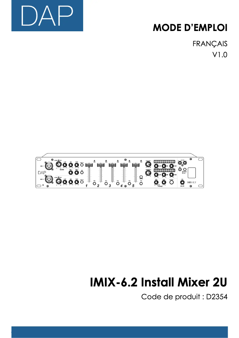 Imagen de la primera página del manual del dispositivo IMIX-6.2