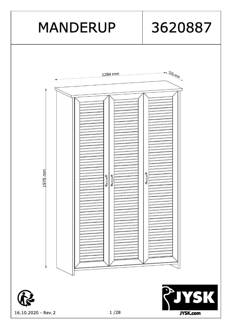 Página 1 del manual Manual de usuario JYSK MANDERUP 128x199