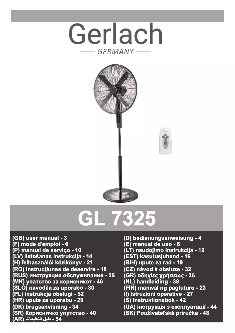 Página 1 del manual Manual de usuario Gerlach GL 7325