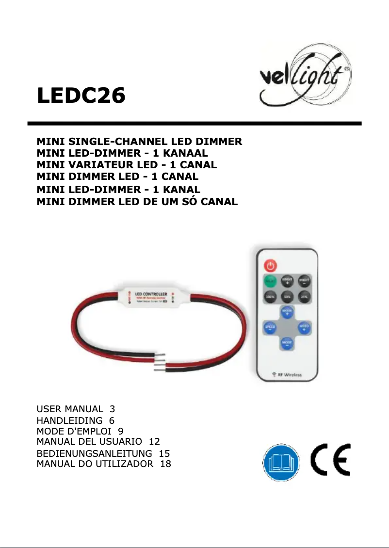 Imagen de la primera página del manual del dispositivo LEDC26