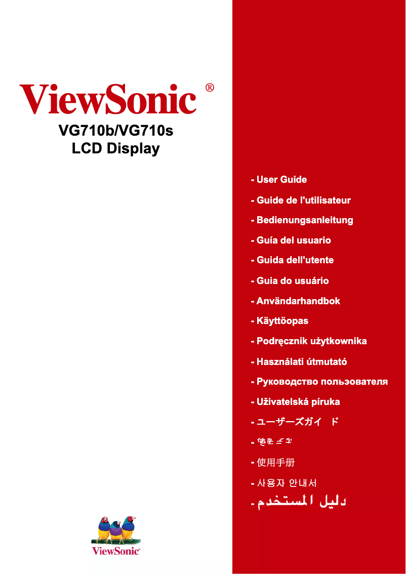 Página 1 del manual Manual de usuario Viewsonic Graphic VG710B