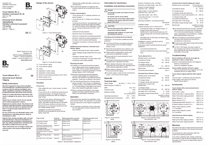 Imagen de la primera página del manual del dispositivo 85421200