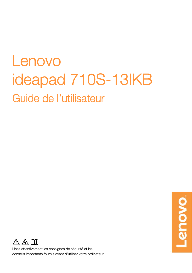 Imagen de la primera página del manual del dispositivo IdeaPad 710S-13IKB