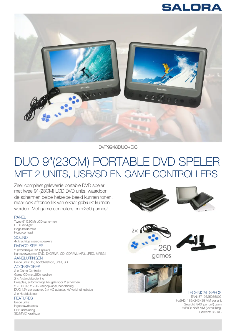 Imagen de la primera página del manual del dispositivo DVP9948 DUO