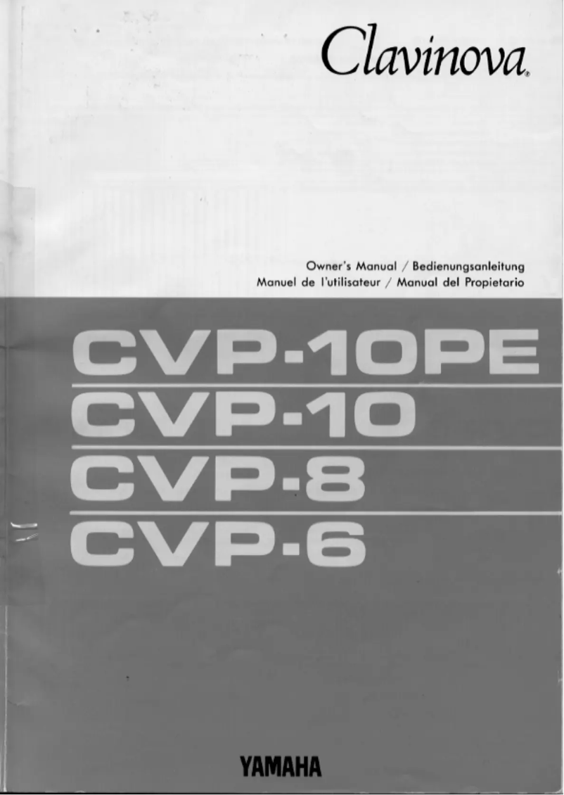 Imagen de la primera página del manual del dispositivo Clavinova CVP-10PE